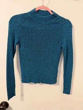 BDG Blue Knit Mock Neck Sweater